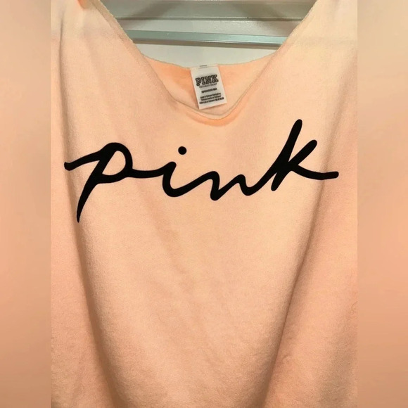 Victoria Secret Pink NWOT Peach Off The Shoulder Sweater. Size small - Picture 4 of 5
